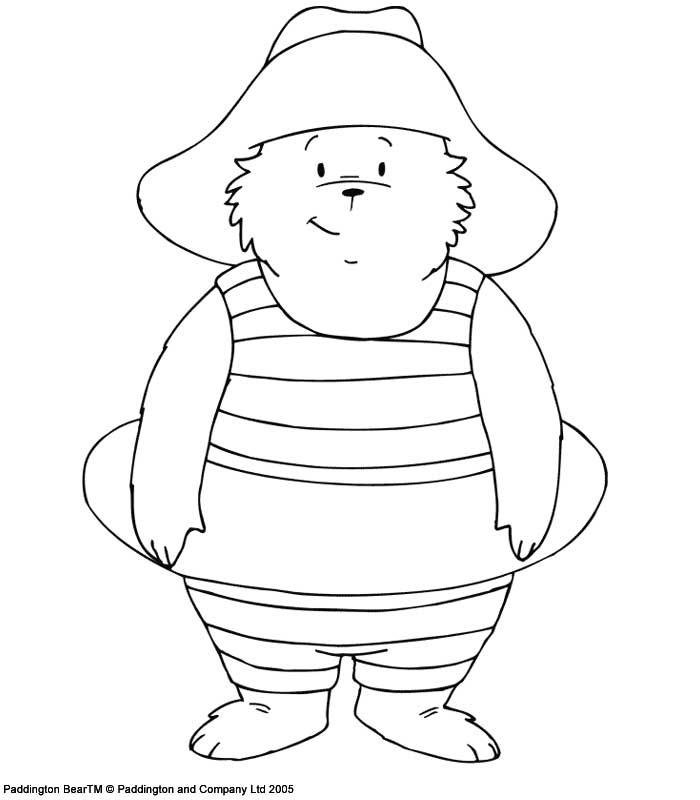 coloriage l ours paddington et sa bouee